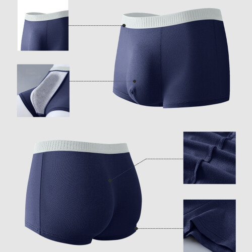 Cueca Boxer Masculina Macia e Respirável com Cós Flexível (1 unidade) 1