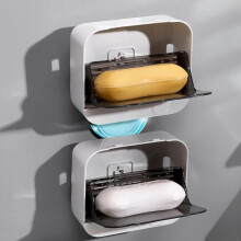 Waterdichte zeepdispenser voor wandmontage met deksel en uitlekbakje
