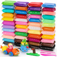 Air Dry Clay Set 36 Colors Non-Toxic Self-Drying Soft Clay