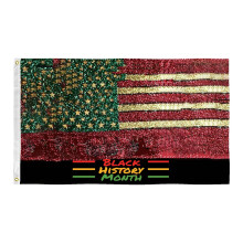 Black History Month Flag 3x5ft, Fade-Proof African American Flag, Brass Grommets, Double-Stitched Canvas Header, Garden Decor