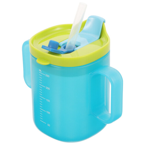 Silikonebæger til voksne, 200 ml, med låg og sugerør 2