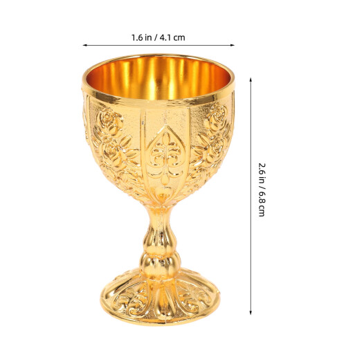 Copa de vino dorada medieval (prop1Pack) 1