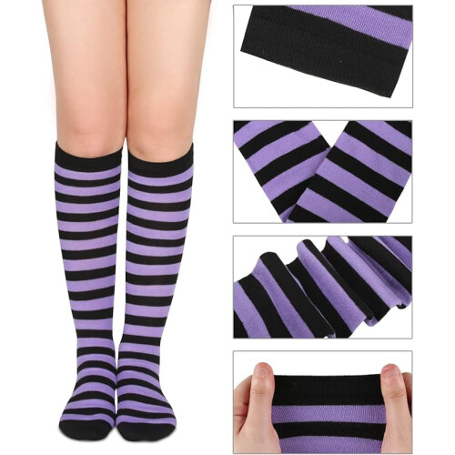 Women's Athletic Knee-High Socks Striped Casual 2