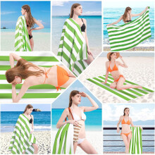 Microvezel strandhanddoek, zandvrij, sneldrogend, 30x60 inch