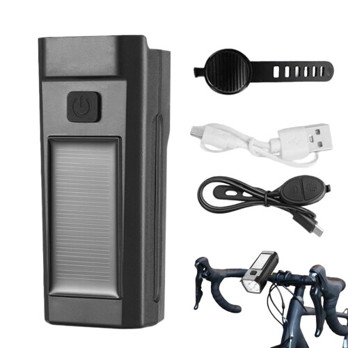 Cycling Front Light Solar USB Rechargeable High-Brightness
