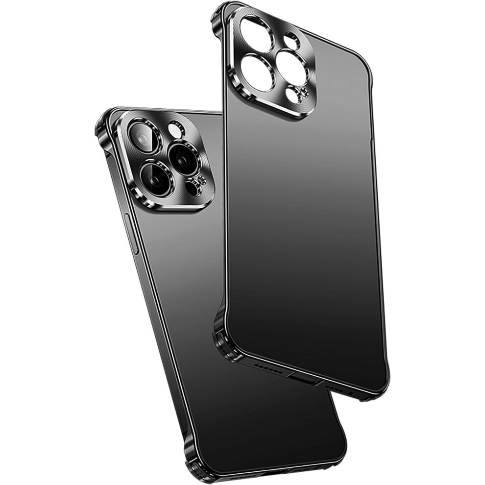 Iphone 14 Pro Max Metal Bumper Case Slim Shockproof Black 9122141627654