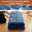Ιαπωνικό στρώμα φουτόν Queen Size Navy Blue 5