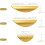 Brushed Gold Cabinet Pulls 4-Pack 1.3 Inch Center 5