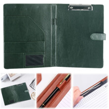 Professional blue padfolio faux leather 1