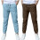 Boys Linen Pants Summer Chino Drawstring Trousers Brown 2 1