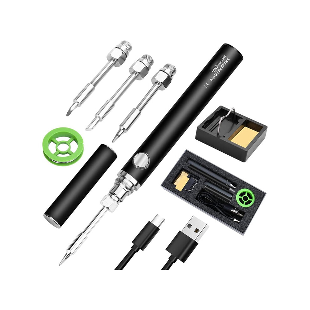 Cordless Soldering Iron Kit Black 3 Temp Settings 1100Mah 393040928916