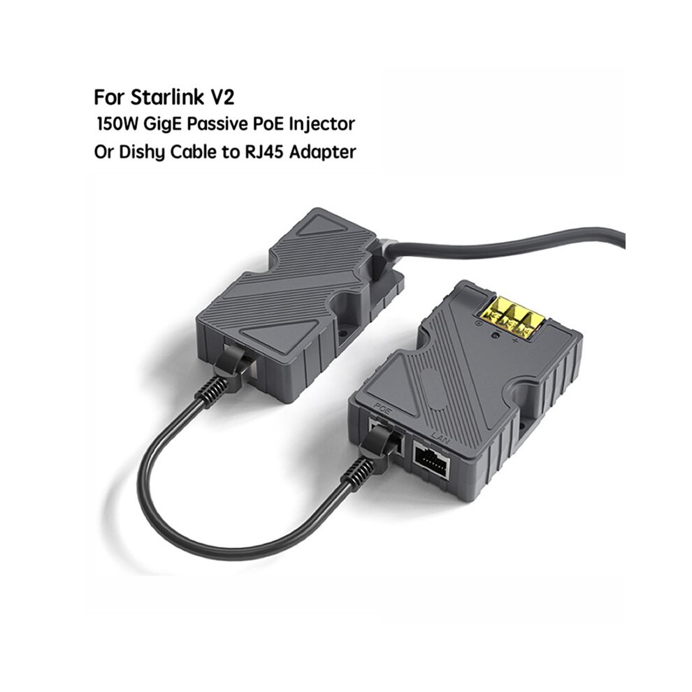 4X For Starlink Dishy Cable Adapter To Rj45 And 150W Gige Passive Poe Injector For Starlink V2 To Poe Injector 6032170727801