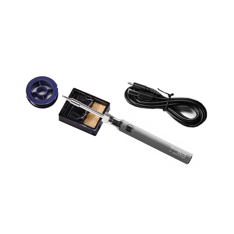 5V 8W Portable Wireless Soldering Iron Set Gray 393040929883