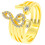 Damen-Goldring, verstellbar, schlichtes Design, 1 Stück 4