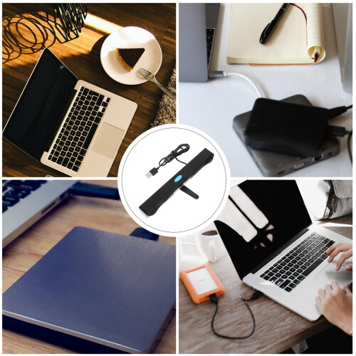 Mini barra de som com subwoofer USB (1 peça) 7,9 x 1,1 x 1,1 polegadas 2