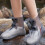 Silicone Overshoes Waterproof Boot Covers Grey XXL 1