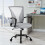 Ergonomic Office Chair Grey Mesh Back with Lumbar Support 1