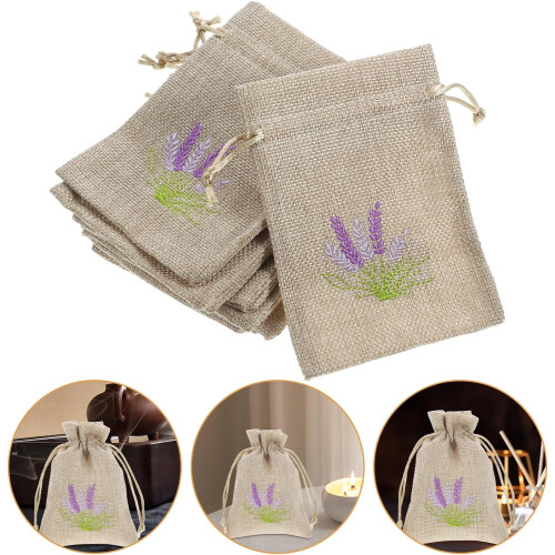 Lavender sachet bags linen drawstring 10 pcs 1