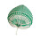 Bamboo Hand Fan Heart Shaped Woven Leaf 1 Piece 4