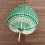 Bamboo Hand Fan Heart Shaped Woven Leaf 1 Piece 8