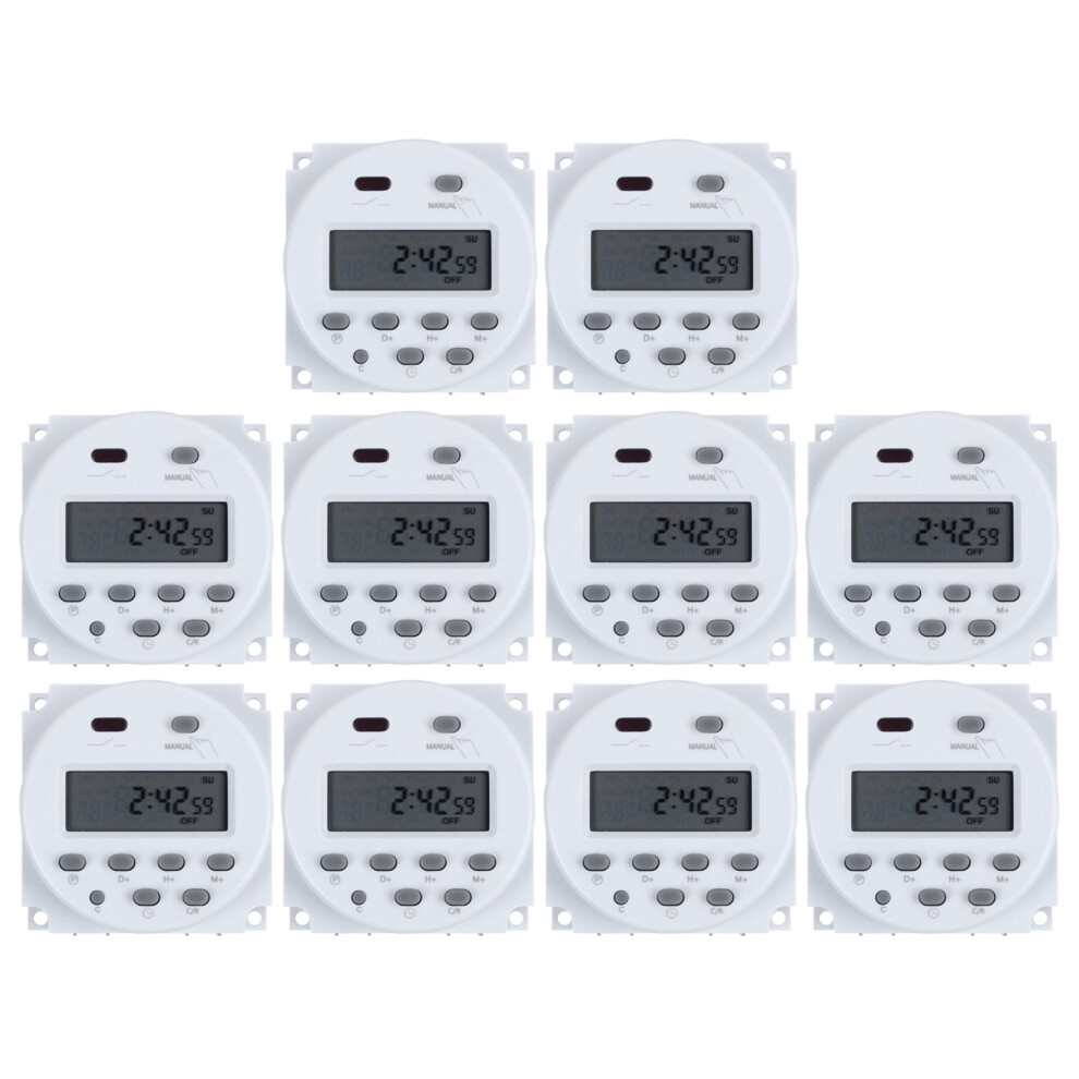 10X 12V Digital Lcd Power Programmable Timer Relay 16A Amps 6033733737244