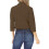 Women's Cropped Blazer Collarless Open Front Coffee XL 3