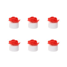 Flameless LED Candles with Red Rose Tealights 6 PCS