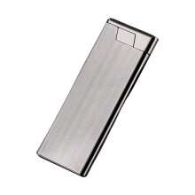 Metal windproof lighter rechargeable butane refillable slim