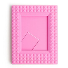 Mini photo frame rivet rose pink 2x3 film vertical stand