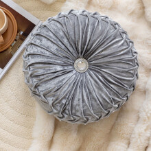 Coussin rond en velours pour chevet, canapé, fenêtre, futon