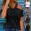 Lässiges Kurzarm-Top mit Cut-Out-Schultern für Damen 6