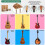 Wooden Guitar Wall Mount with Shelf 2-Pack 4