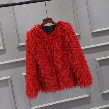Winterjas van imitatiebont voor meisjes, gevoerd met fleece, zacht en warm.