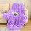 Plush Throw Blanket Purple 51x63 Inches 1
