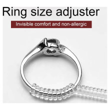 Ajusteur de taille de bague en silicone à spirale (5 pièces)