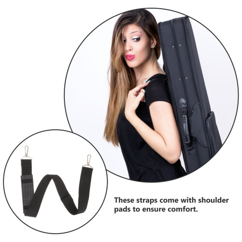 Alça de ombro ajustável e acolchoada para bolsa de violino (2 peças) 1