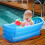 Inflatable Kids Pool Leakproof Foldable Backrest Outdoor 5