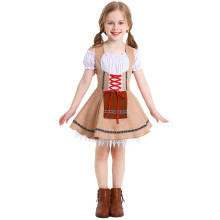 Lányos Oktoberfest szoknya szett többszínű khaki