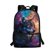 Sac à dos scolaire Wolf Kids pour garçons de 6 à 12 ans, grand modèle