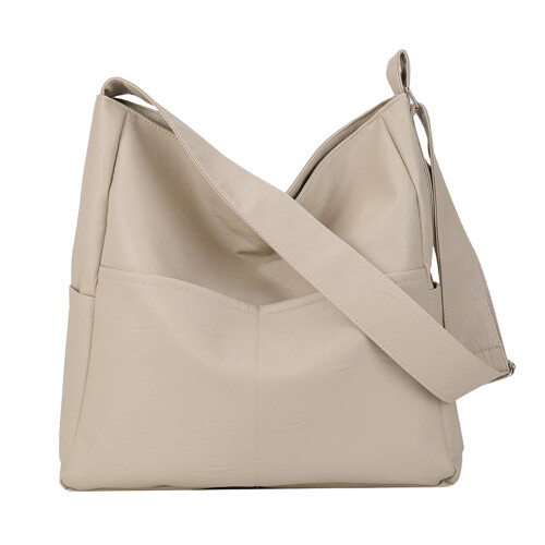 Borsa a tracolla grande da donna in morbida pelle PU.