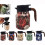 Vintage floral pattern tea thermos with built-in infuser 1