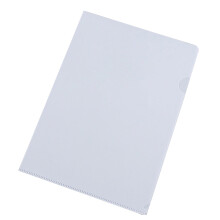 L-Type Plastic Folder A4 Transparent 8.66x12.2 in Milky