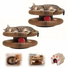 Twisty Paws Cat Scratching Board with Bell Ball 2 Pack