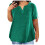 Blusa feminina plus size de algodão com decote em V e manga curta. 1