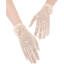 Women's Touch Screen Lace Gloves Floral Short