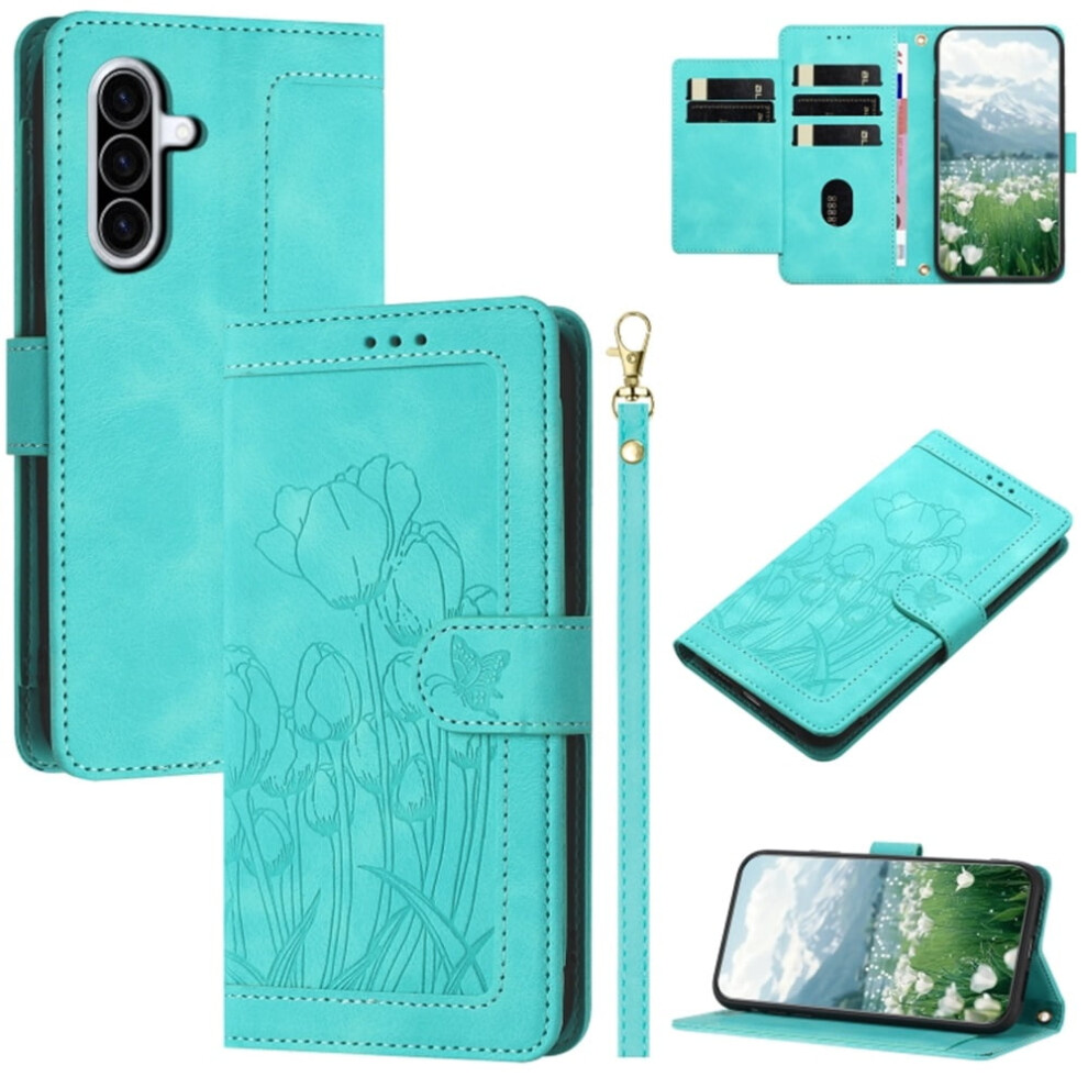 Leather Flip Wallet Case For Samsung Galaxy A36 5G Green 939152681006