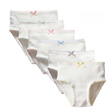 Cotton Brief Panties for Toddler Girls 6-Pack White Size
