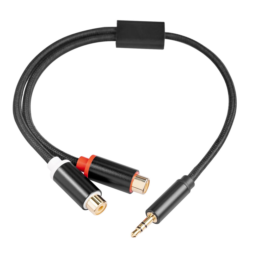 3.5Mm To Dual Rca Audio Cable -Plated 1Ft Gold 9066521557813