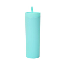 Copo térmico de acrílico fosco com tampa e canudo, 473 ml (16 oz)