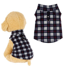 Πουλόβερ για σκύλους Buffalo Plaid με λουρί, μαλακό φλις γιλέκο